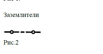 Рис.2 Обозначение согласно ГОСТ: заземлители