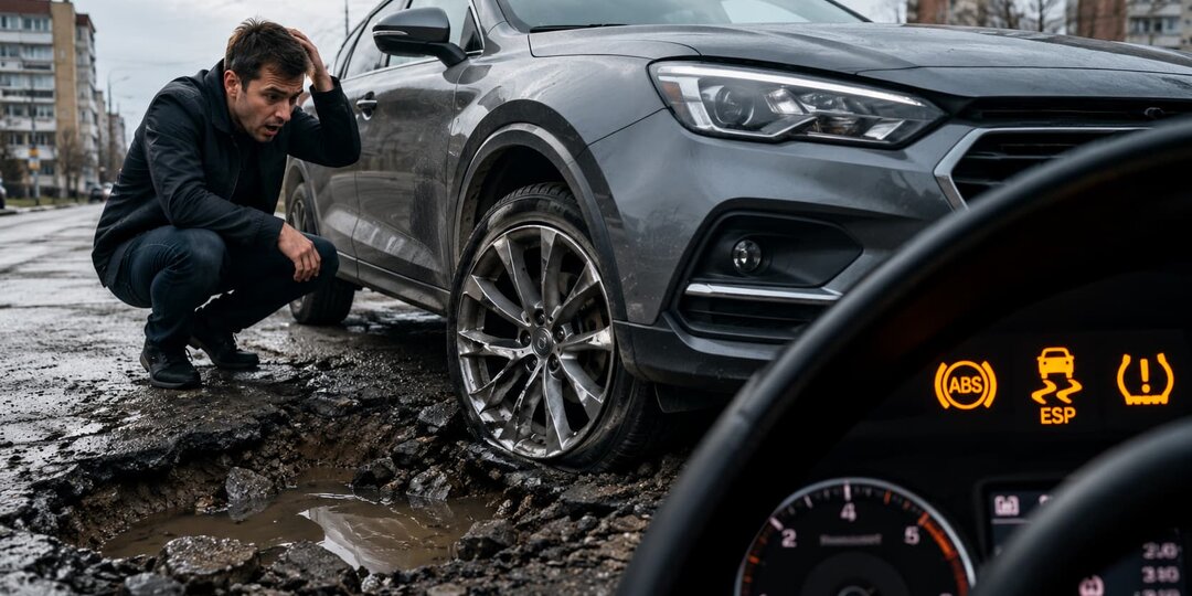 Обычная яма на дороге стала более опасной для современных автомобилей