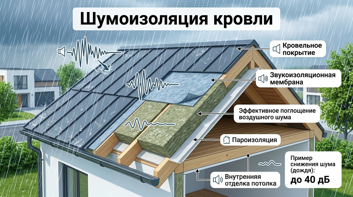 Шумоизоляция кровли