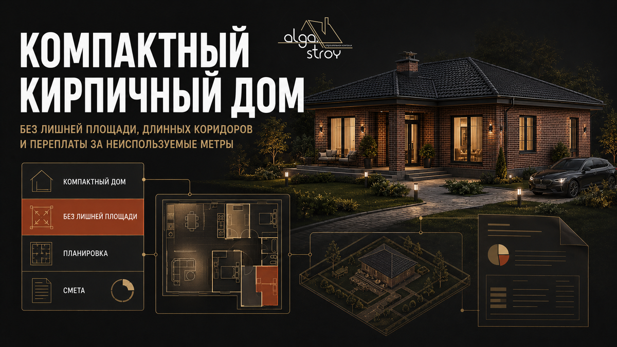 Кирпичный дом 90 м²: когда компактная площадь — правильное решение