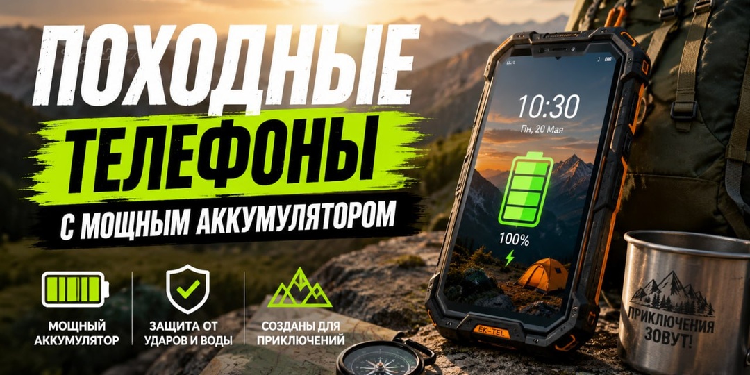 Походные телефоны с мощным аккумулятором