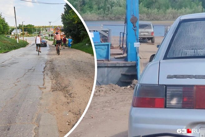Семейный репортаж с грузового парома в Рождествено. Источник:Роман Данилкин, Наталья Артякова / 63.RU