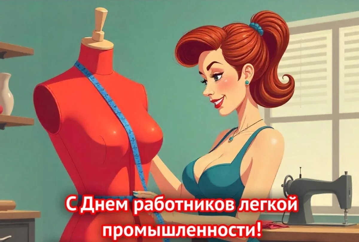    Открытки с Днем работников легкой промышленности.
