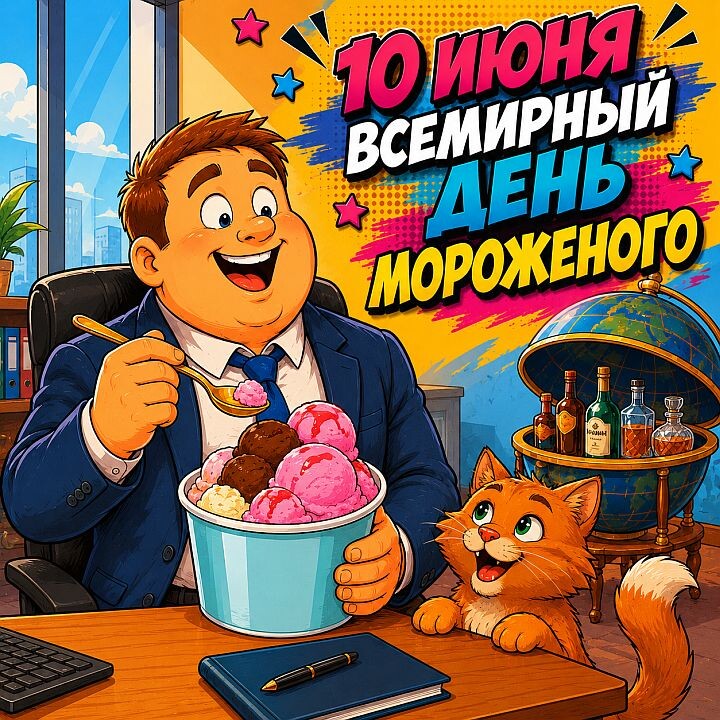 🍦 10 июня - Всемирный день мороженого. podarokplus.ru