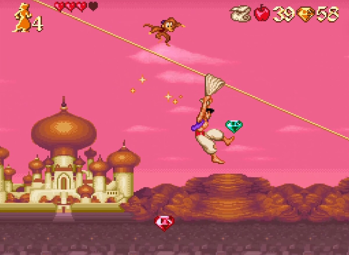 Анимации Абу в версии на SNES отдельное искусство