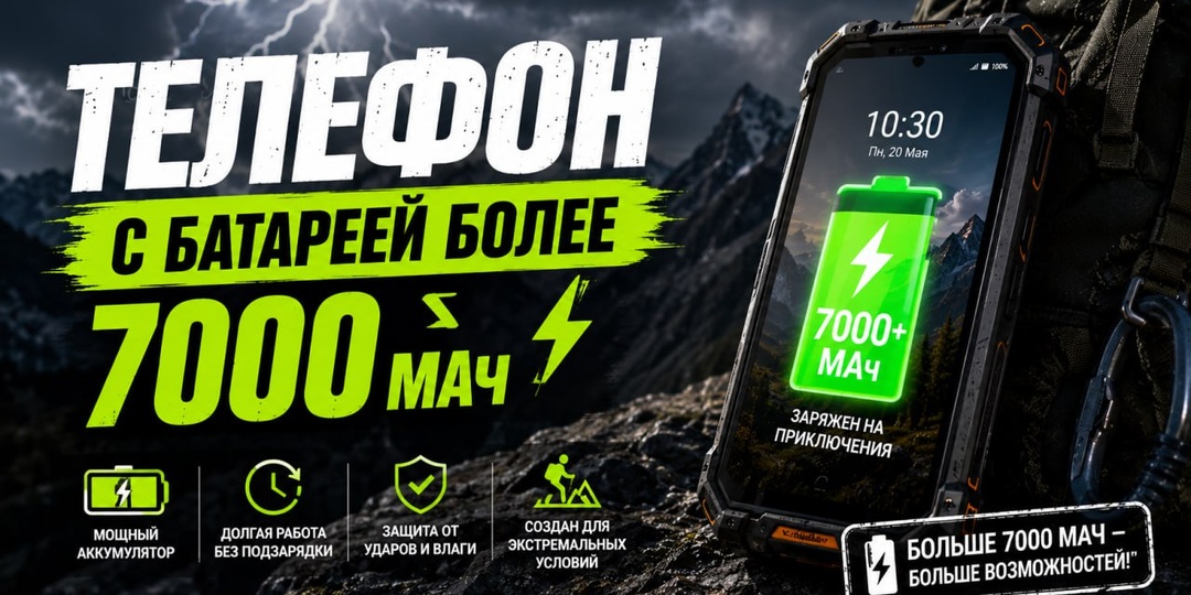 Смартфоны с аккумуляторами 7000 мАч и выше