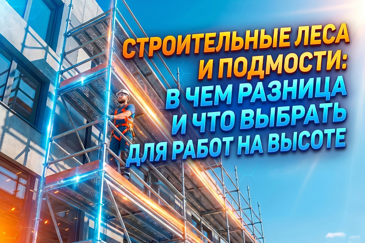 Строительные леса и подмости решают разные задачи: одни подходят для протяженного фронта работ, другие — для локального доступа к ограниченному участку.