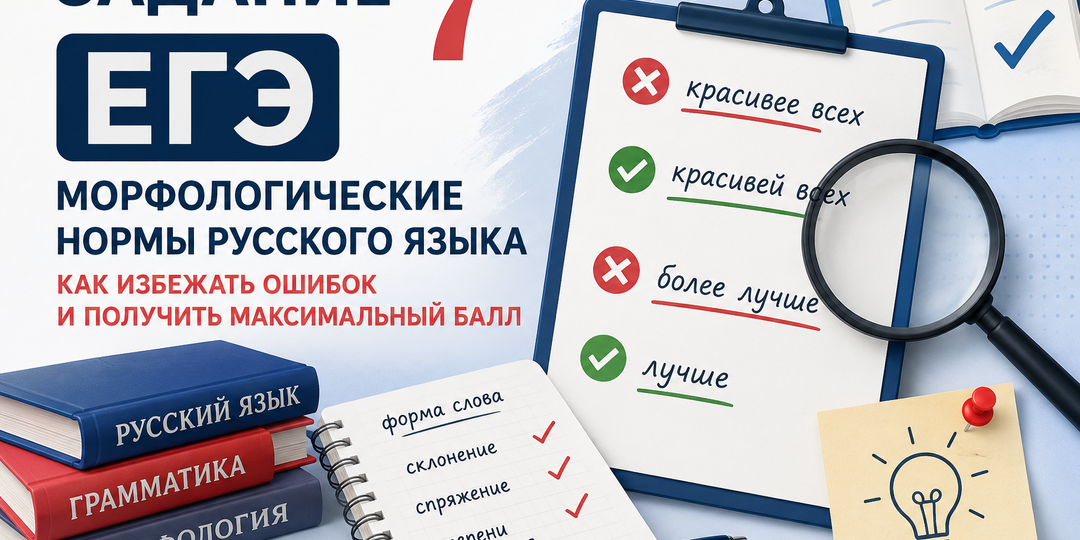 Задание 7 ЕГЭ: морфологические нормы русского языка - как избежать ошибок и получить максимальный балл