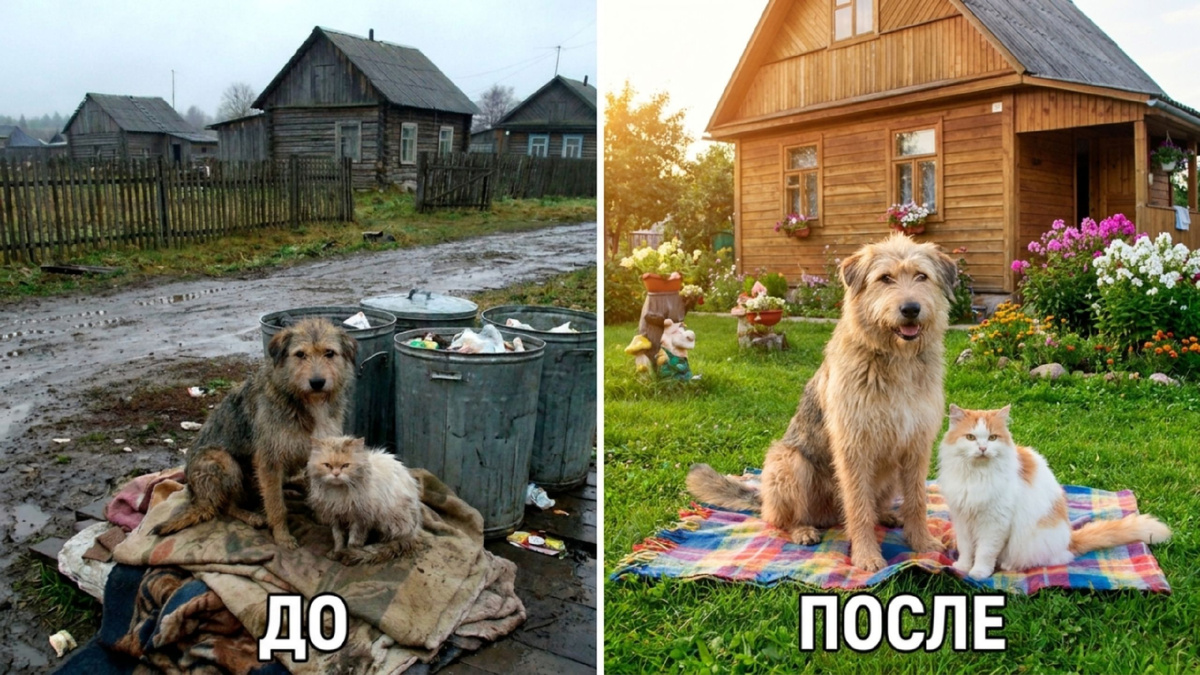 Их выбросили вдвоём. Теперь они не разлей вода — посмотрите, кем они стали