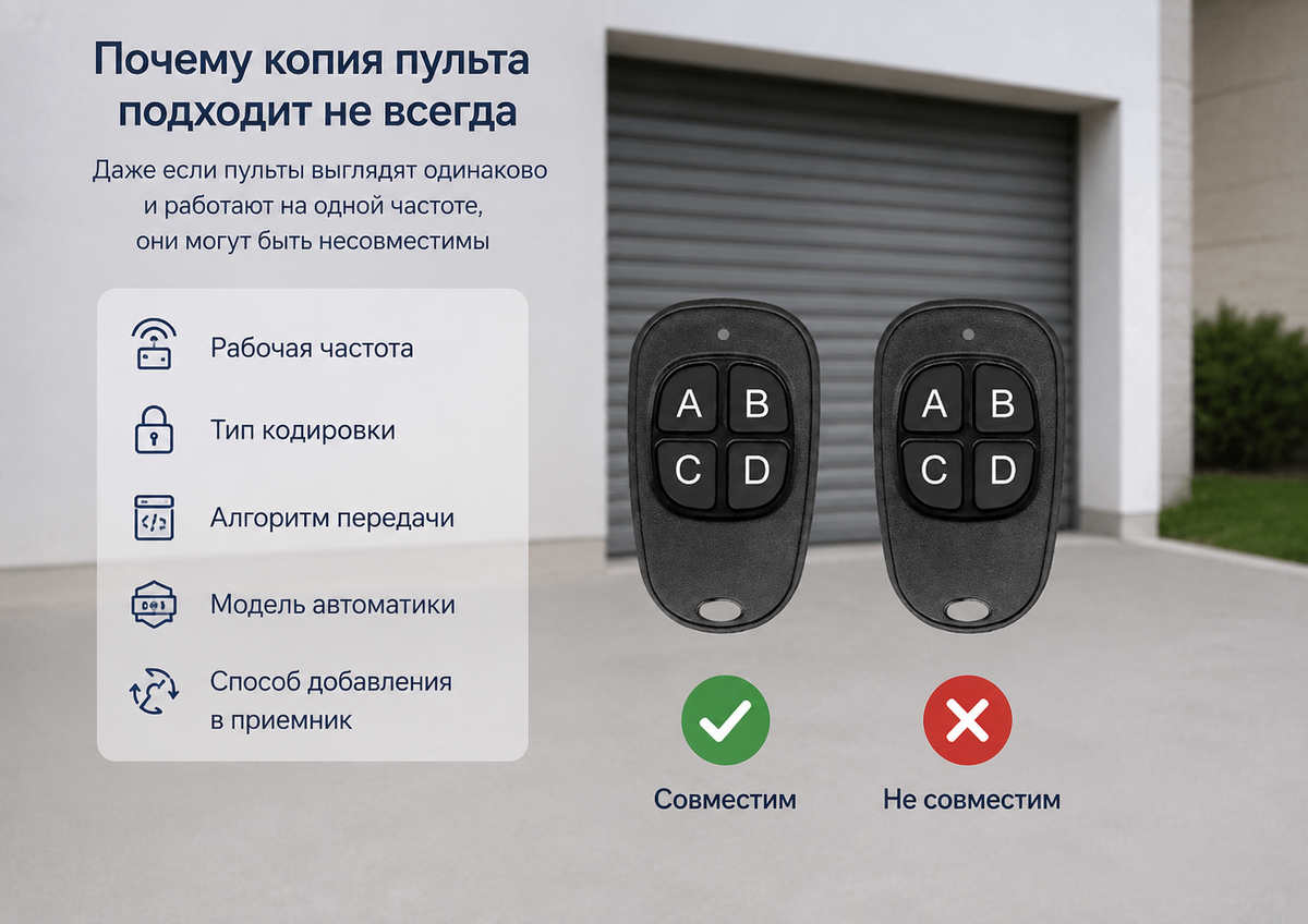 Почему копия пульта подходит не всегда