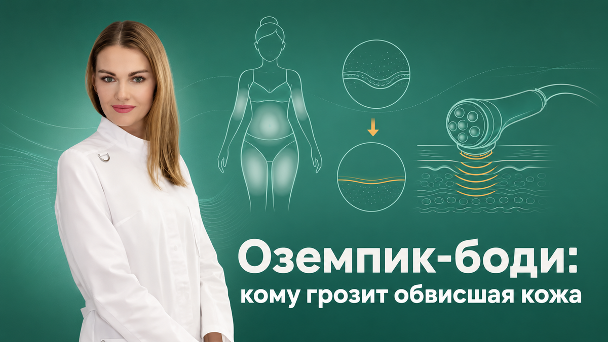 Обвисание кожи зависит от скорости похудения, возраста и потери мышечной массы