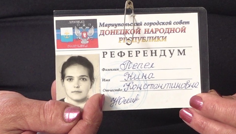    Нина Петел – активная участника Русской весны в Донбассе. Фото: кадр из видео