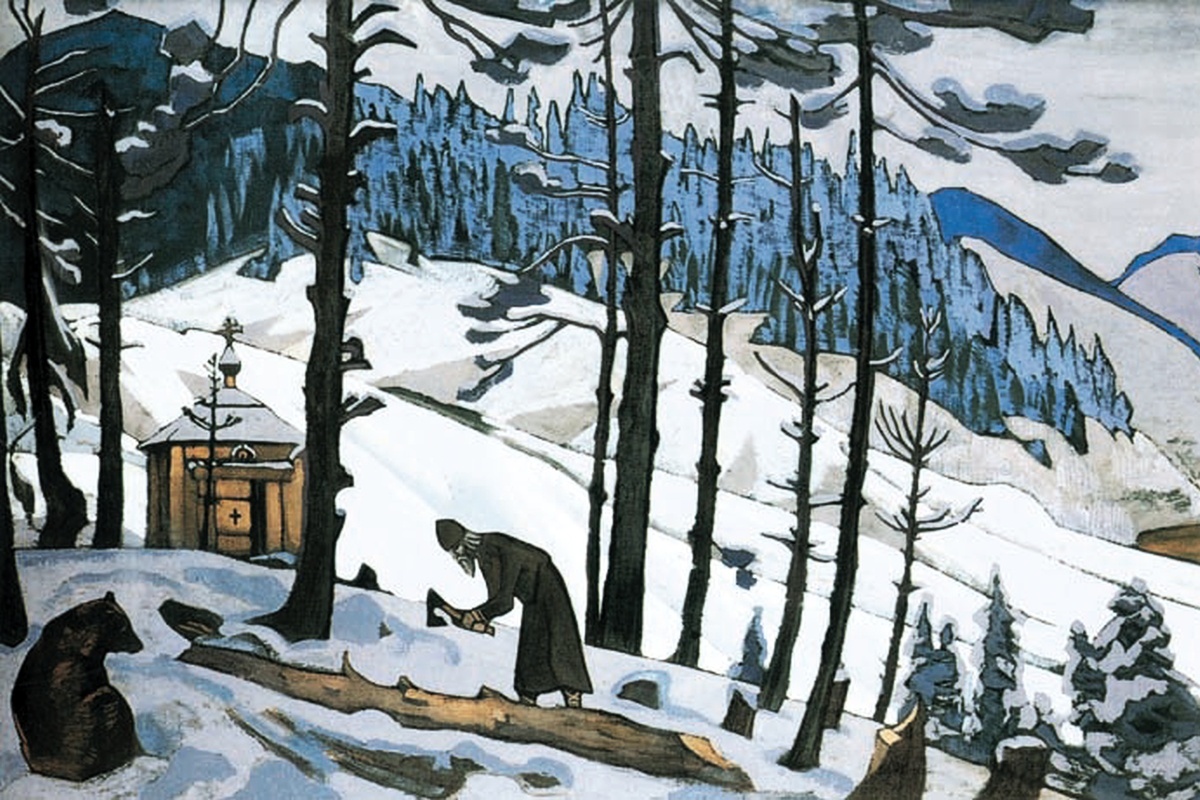    Н. К. Рерих. Сергий-строитель. 1925 г. / из архива журнала "Родина"
