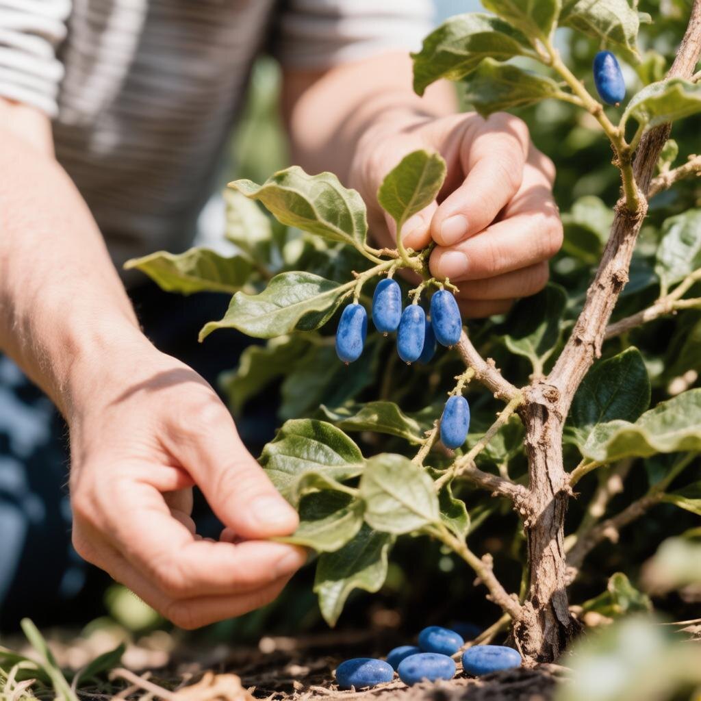 Многие собирают жимолость в середине дня.