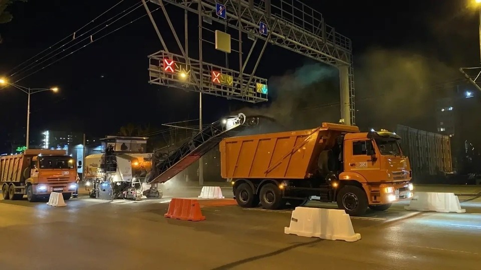    Ремонт Московского шоссе проводят в ночное время Фото: минтранс Самарской области