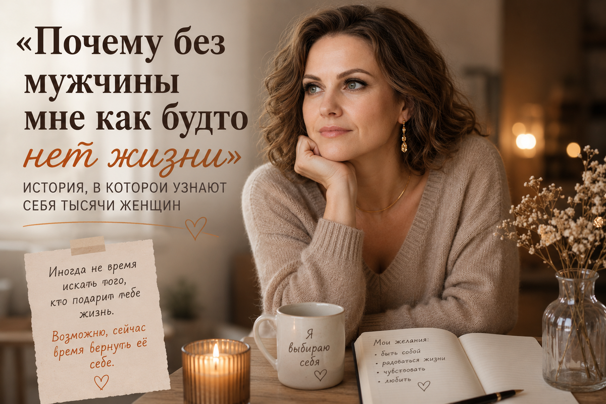 Без мужчины мне  нет жизни