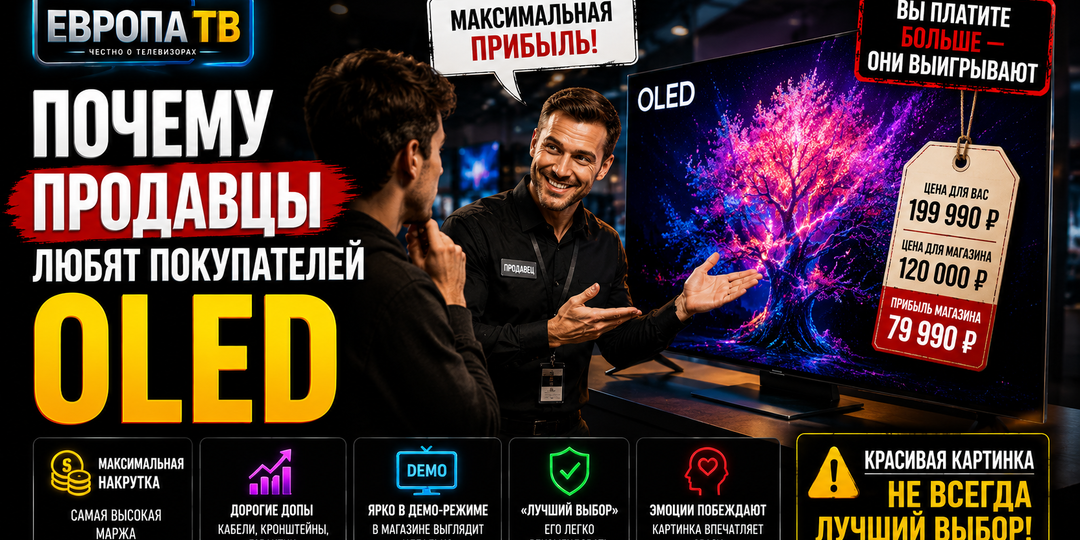 Почему продавцы любят покупателей OLED