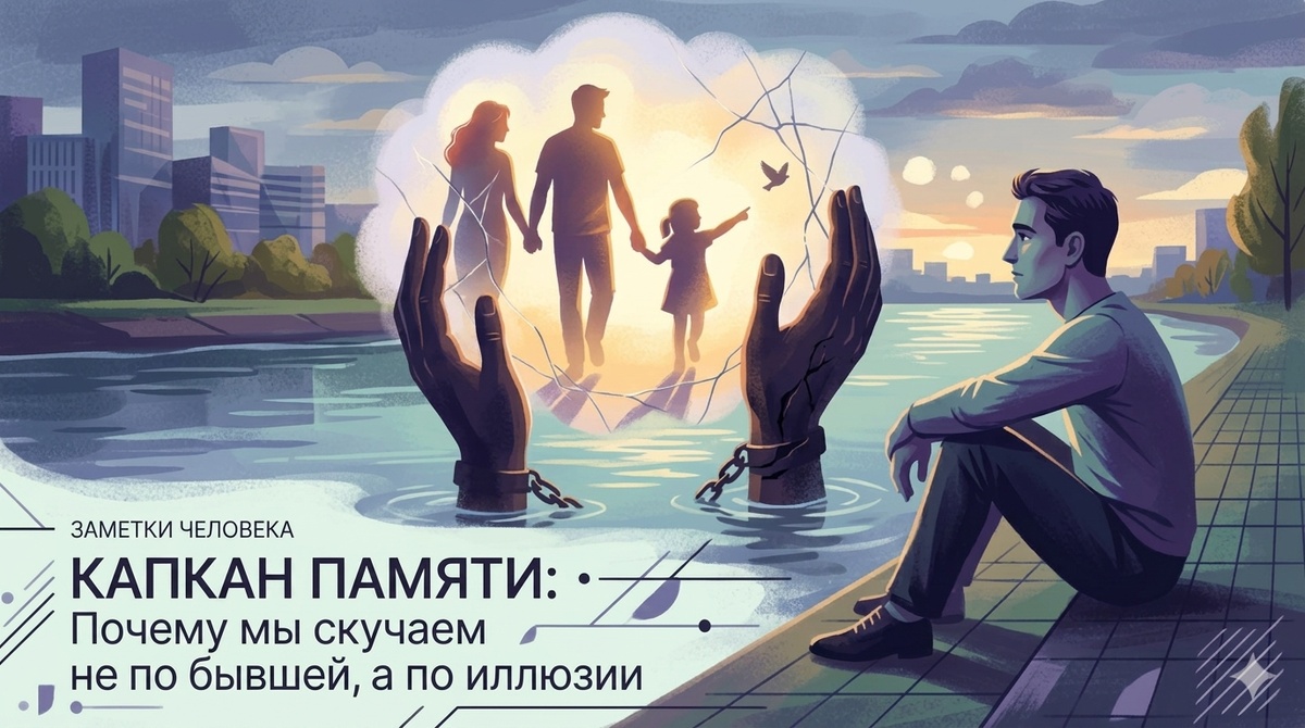Образ символизирует ту самую «красивую картинку» из прошлого, которой на самом деле никогда не существовало.