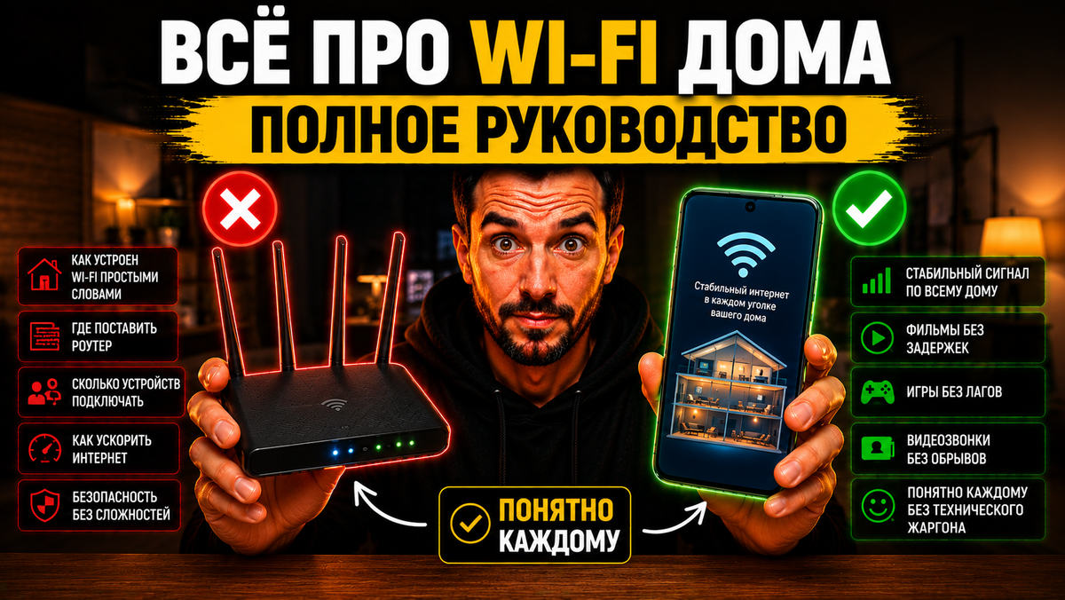 Руководство по домашнему Wi‑Fi: улучшение покрытия и безопасности.