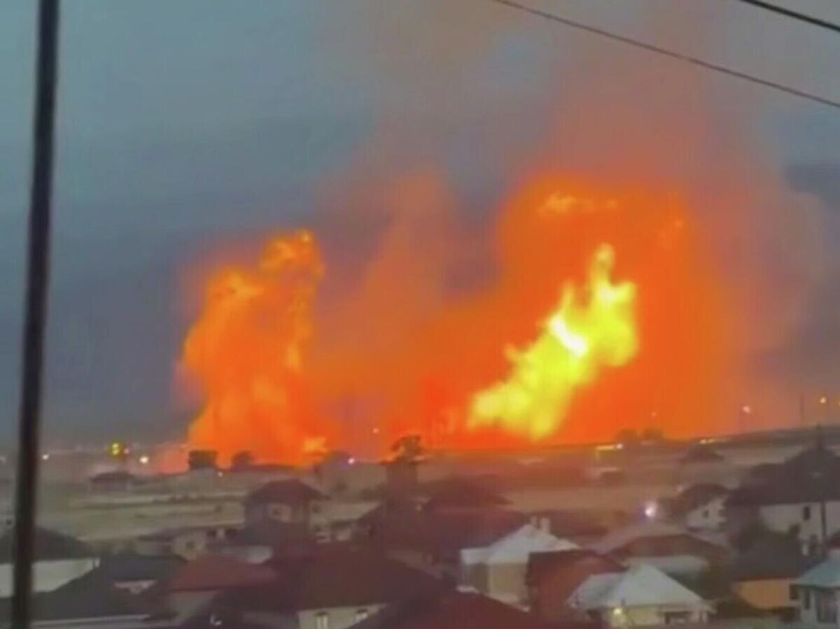    Пожар на магистральном газопроводе в Дагестане | © Кадр видео из соцсетей
