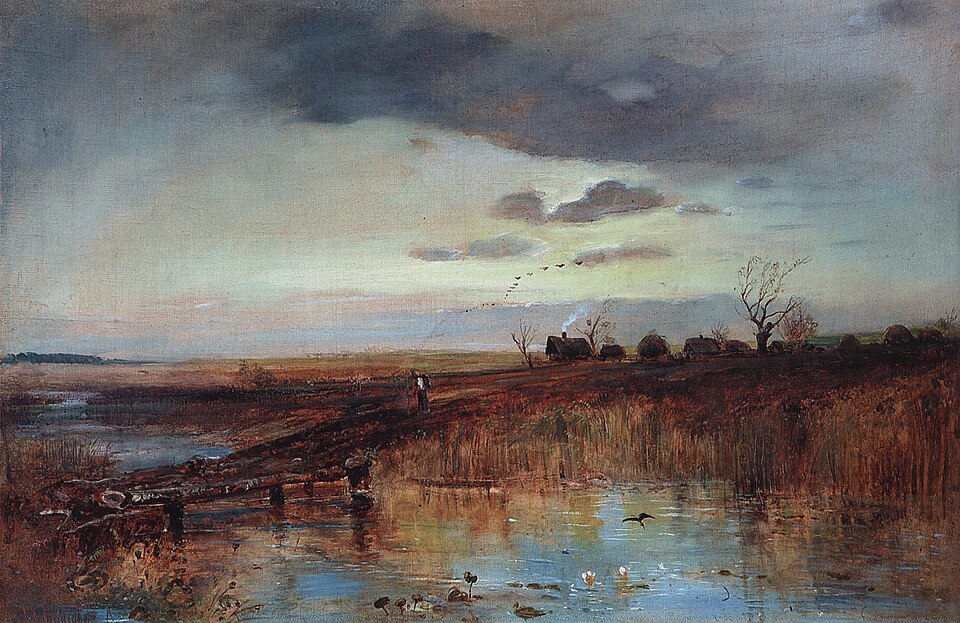 Алексей Саврасов. Осень. Деревушка у ручья 1870-е.
