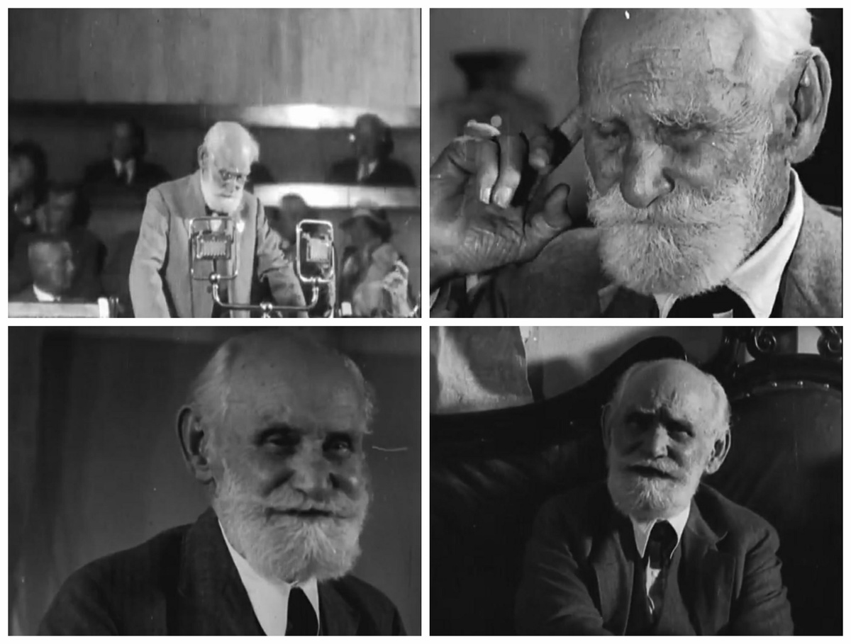 Кадры из фильма «Опыты академика Павлова» (1939).