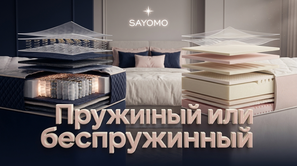    Наглядно увидеть, чем отличаются пружинные и беспружинные матрасы, можно, заглянув внутрь каждой модели. sayomosleep