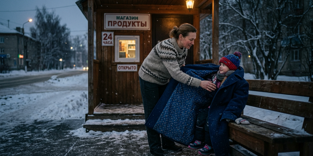 Замёрзшая девочка получила пальто у магазина, через двадцать лет сказала здравствуй мама