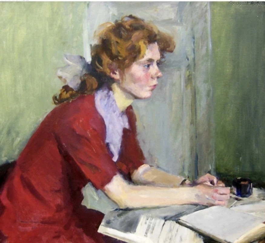 Ольга Десницкая. «Портрет библиотекаря Гали Симаковой». 1960