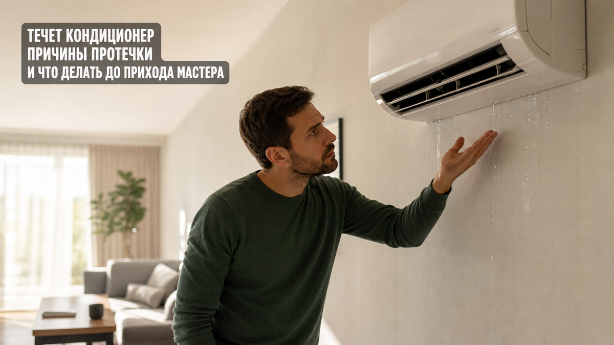Течет кондиционер, основные причины, что делать до вызова мастера