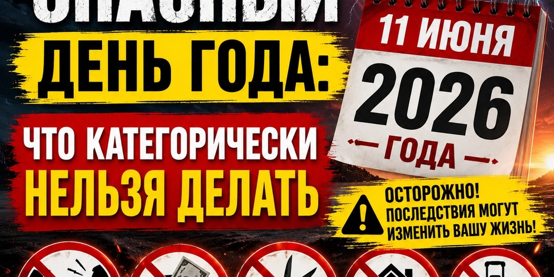 Самый опасный день года: что категорически нельзя делать 11 июня 2026 года.