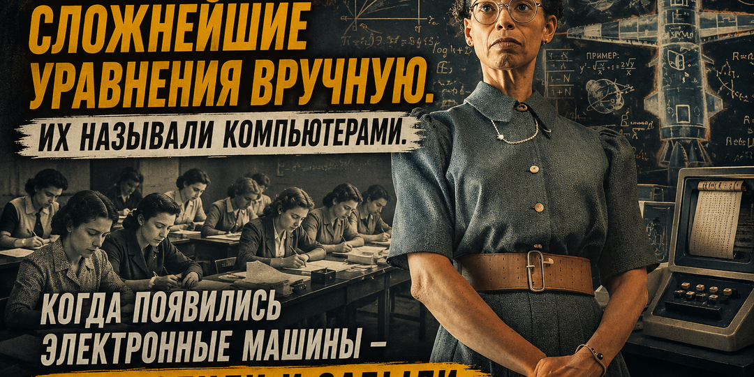Они вручную решали сложнейшие уравнения. Их звали компьютерами. Когда возникли электронные машины, людей уволили и предали забвению