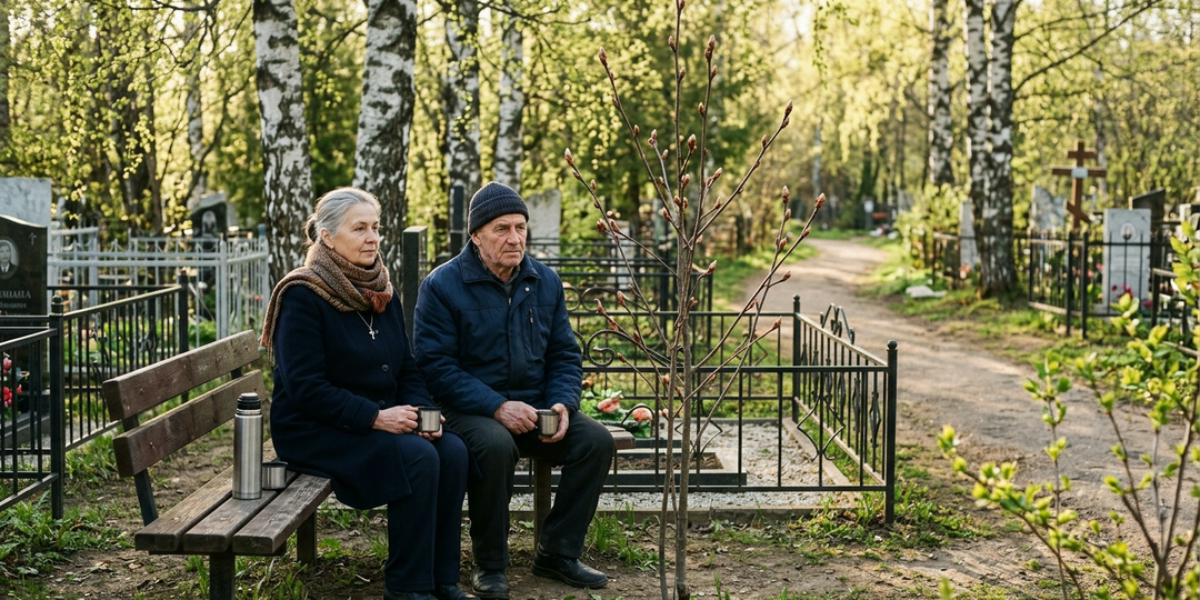 Встретила вдовца у соседней могилы, через год сажали рябину на двоих