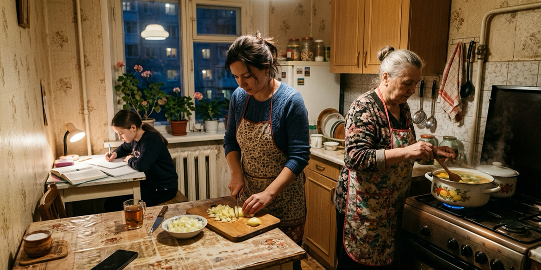 Тёща велела зятю молчать, дочь встала и увела маму к ним, муж остался с тарелкой