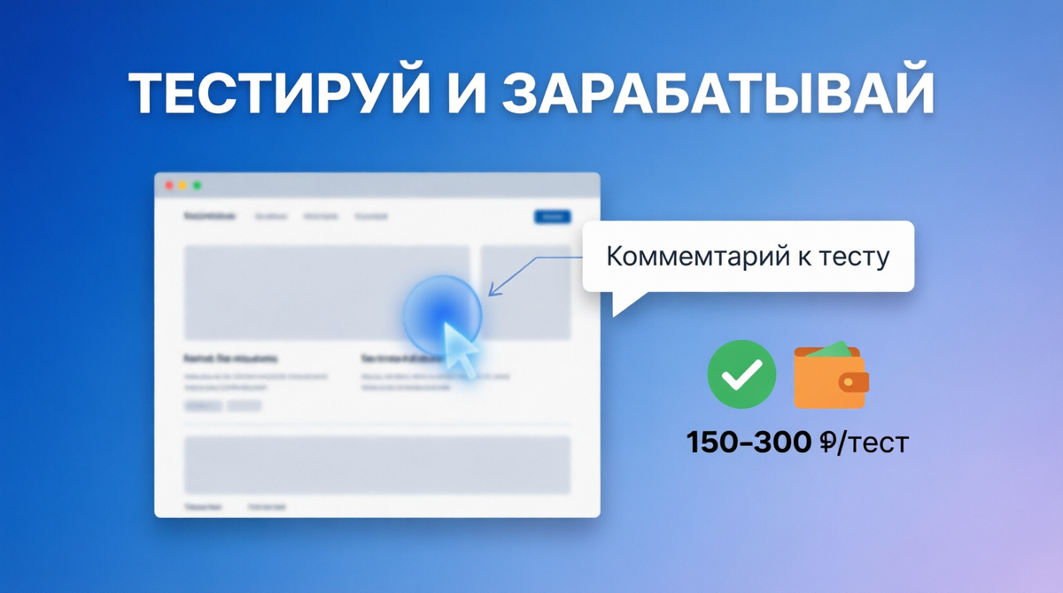 Тестируй, пиши отзывы и зарабатывай.