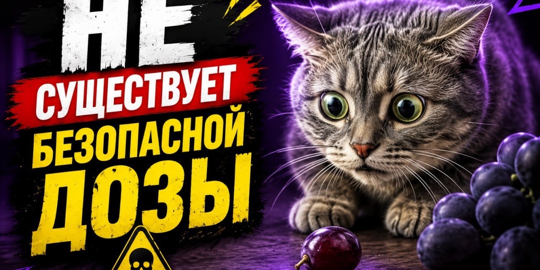 Почти все знают, что виноград или изюм может убить кошку