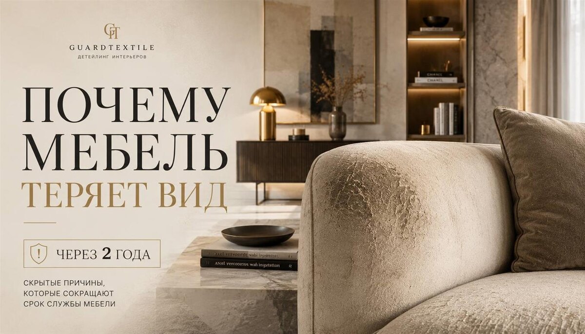 Большинство владельцев дорогой мебели уверены, что качественные материалы не требуют особого ухода. На практике именно отсутствие защиты и профилактики становится причиной преждевременного старения интерьера. Разбираем основные причины износа мебели и рассказываем, как сохранить ее внешний вид на долгие годы