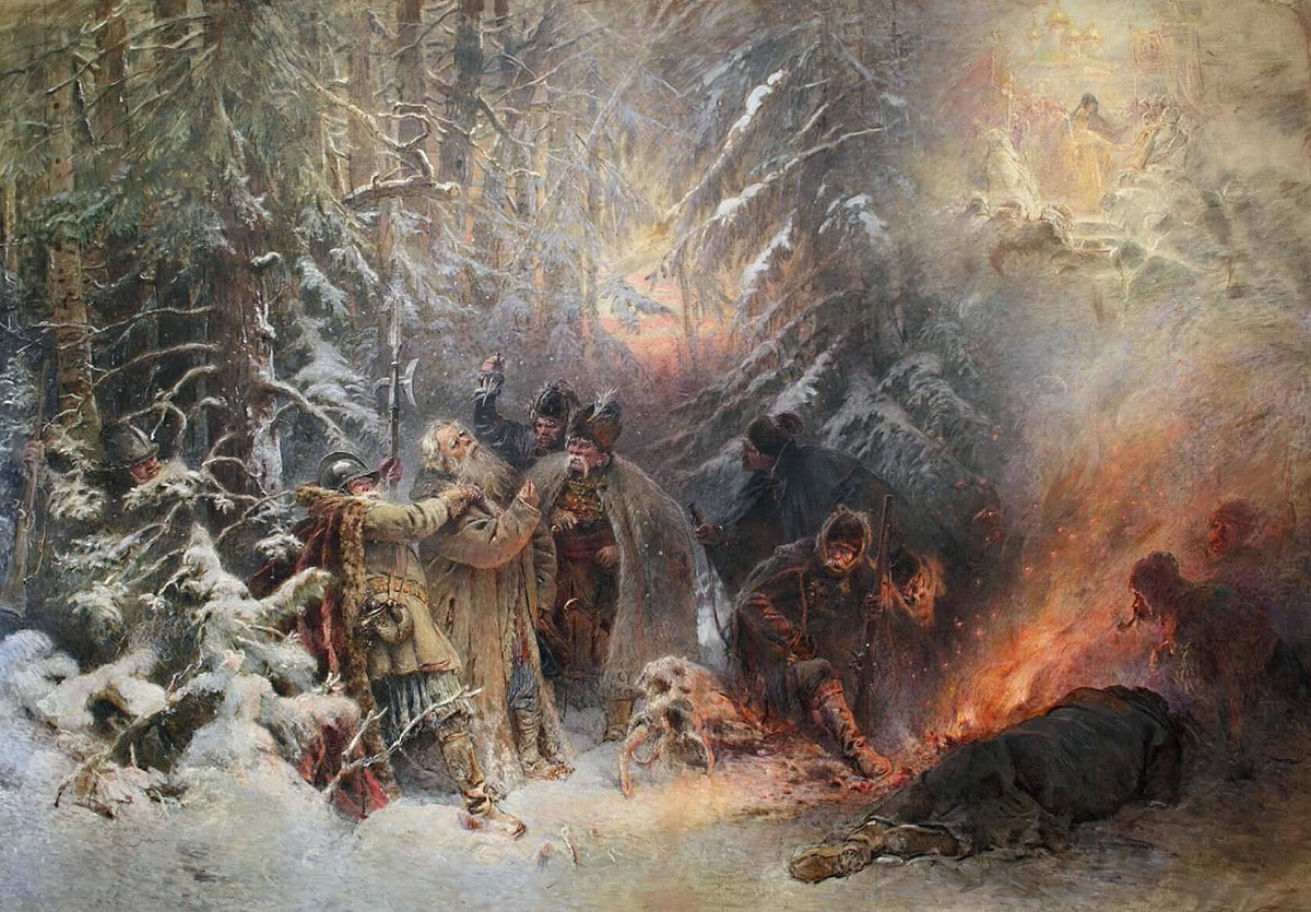 Констнтин Маковский, «Подвиг Ивана Сусанина», 1914, холст, масло, Собрание Центра культуры «Солодовня», Москва