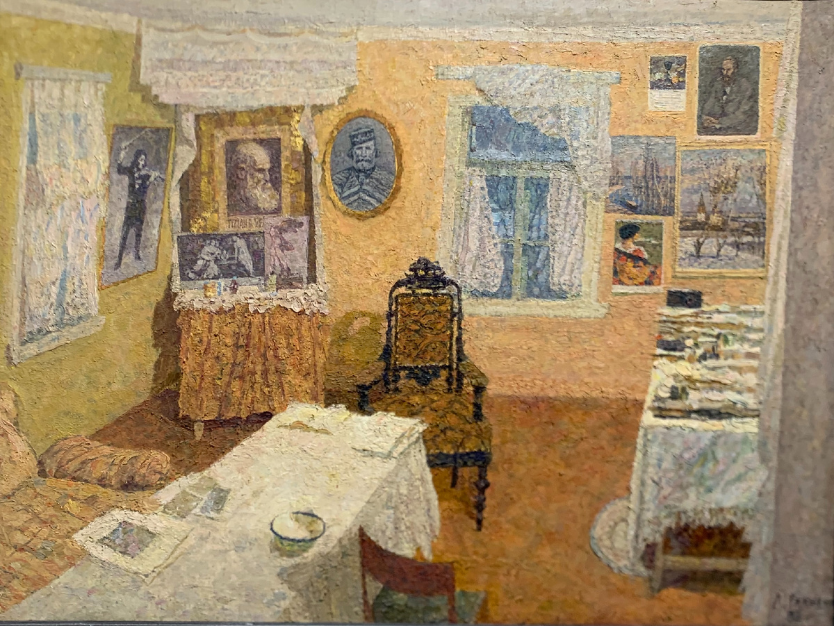 Алексей Гландин. Вечерний интерьер. 1982. Холст, масло
