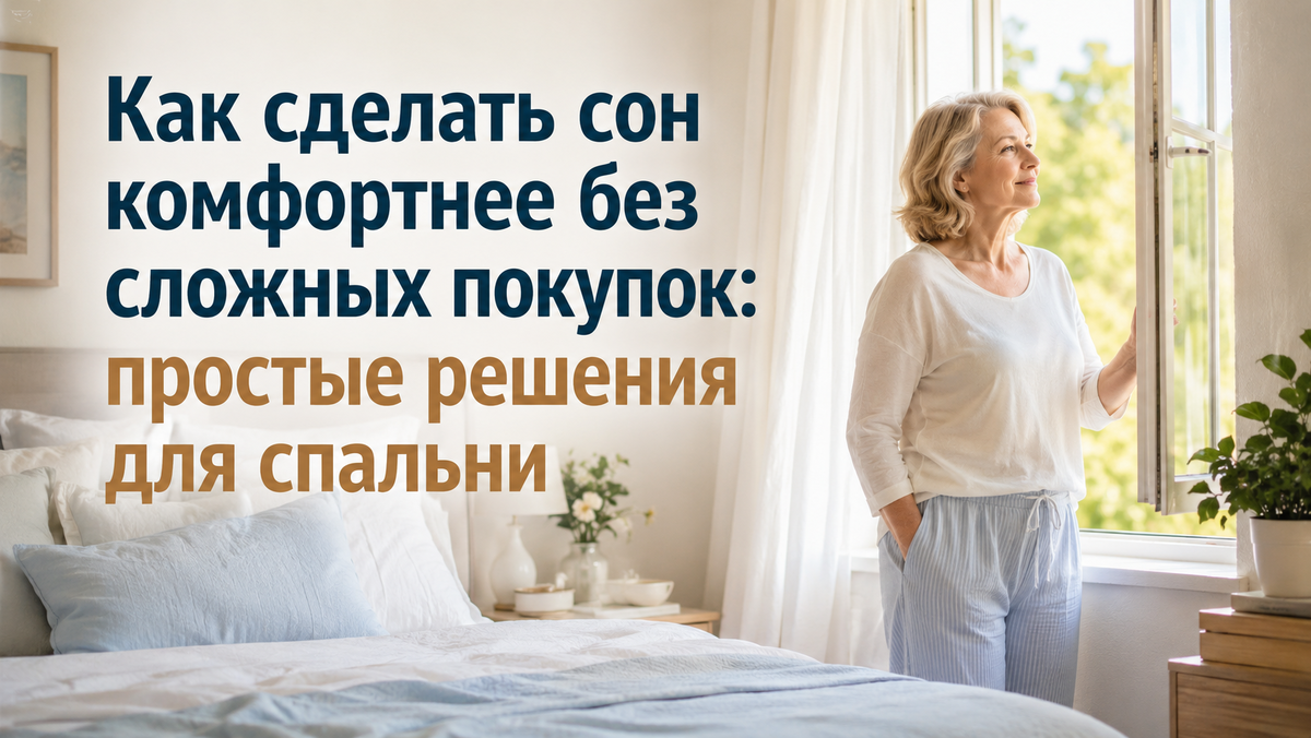 Как сделать сон комфортнее без сложных покупок: простые решения для спальни