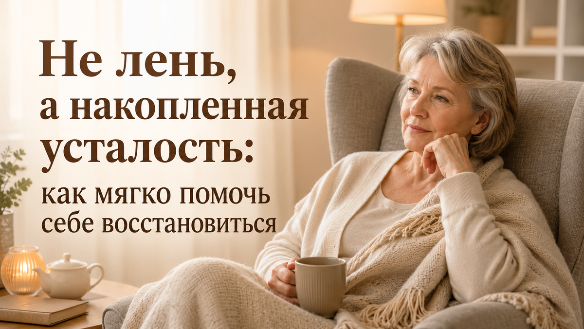 Не лень, а накопленная усталость: как мягко помочь себе восстановиться