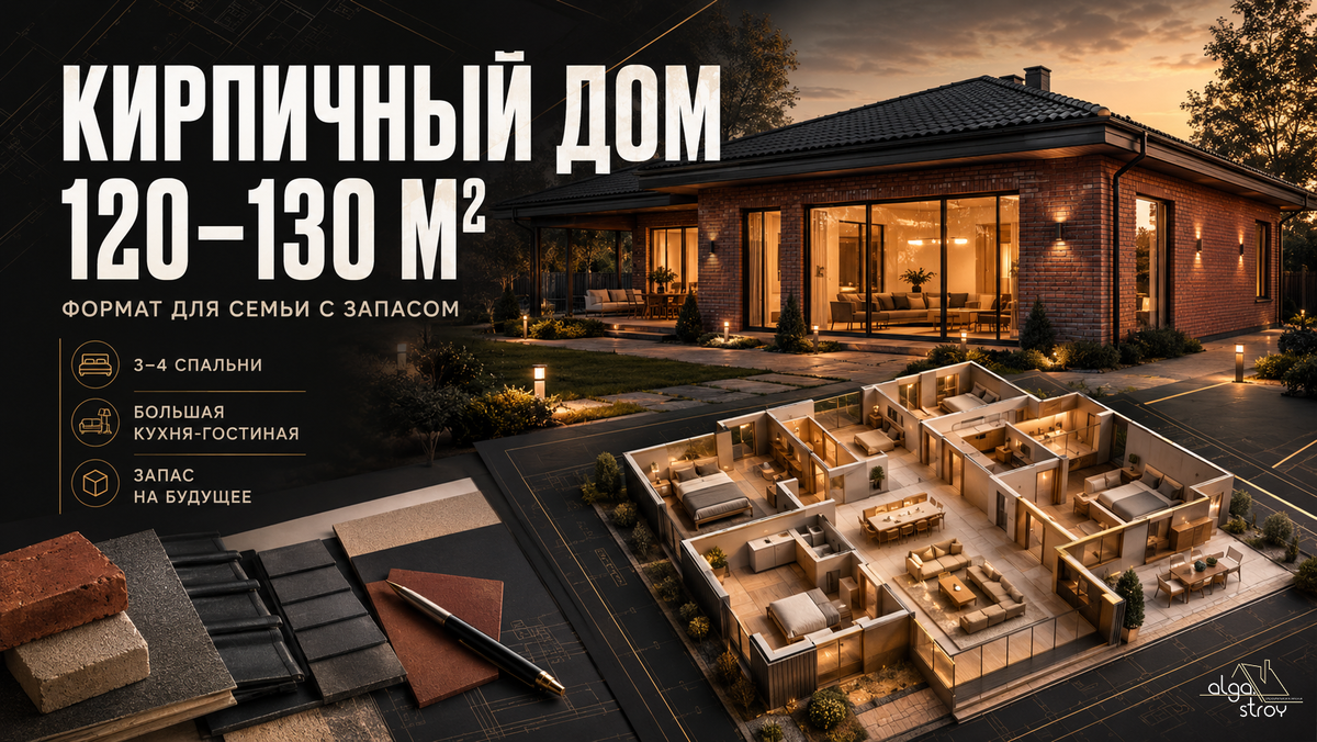 Кирпичный дом 120 м²: когда такая площадь действительно нужна