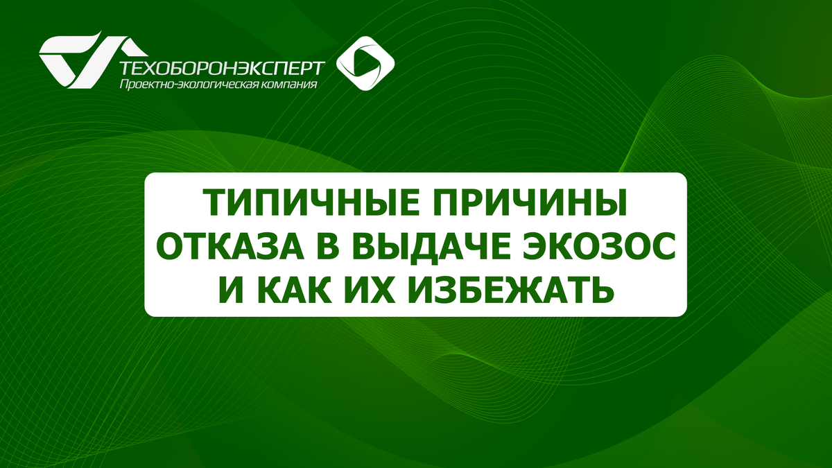 Типичные причины отказа в выдаче ЭКОЗОС и как их избежать.
