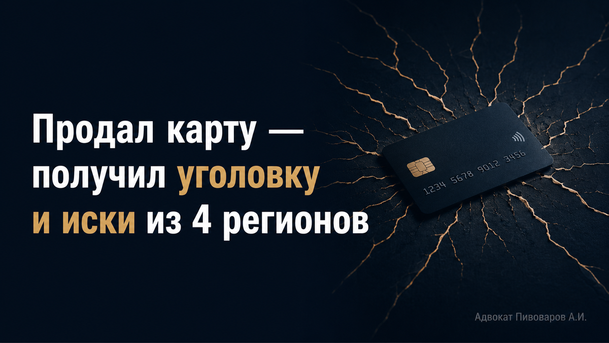 Кажется, что продать или отдать «ненужную» карту — мелочь. На деле это превращает человека в фигуранта уголовного дела и ответчика по искам из разных городов сразу. Разбираю со стороны следствия, как в это попадают и что делать.
