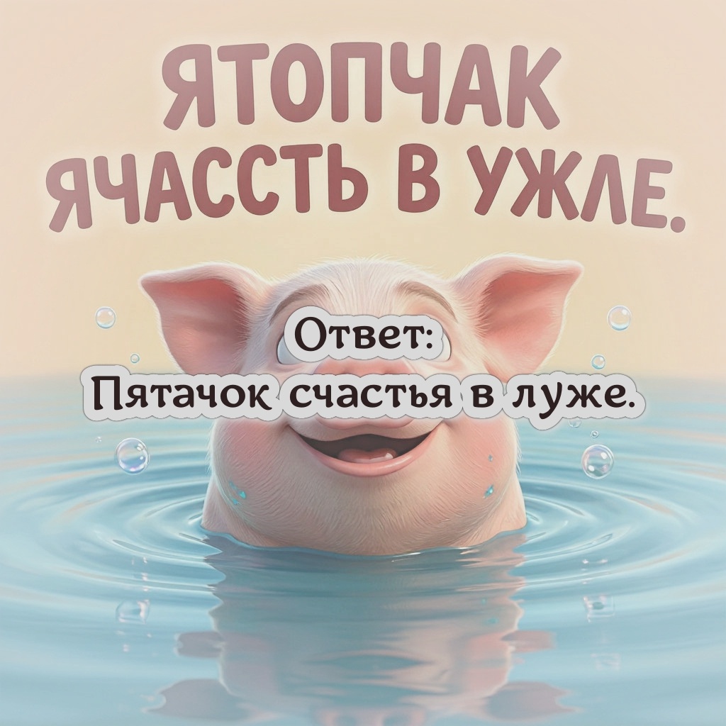 Пятачок счастья в луже.