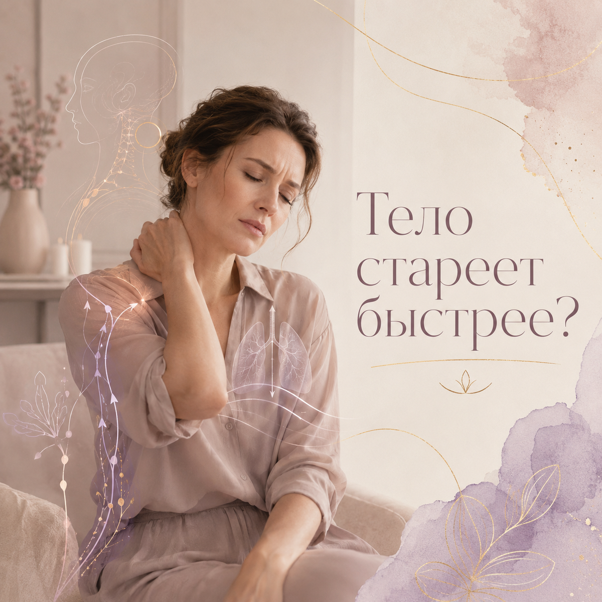 Почему тело “стареет” быстрее: при чём здесь стресс, осанка, дыхание и лимфоток