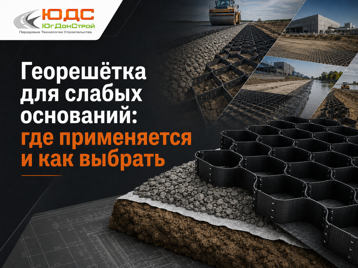 Применение георешётки для стабилизации грунта и укрепления оснований