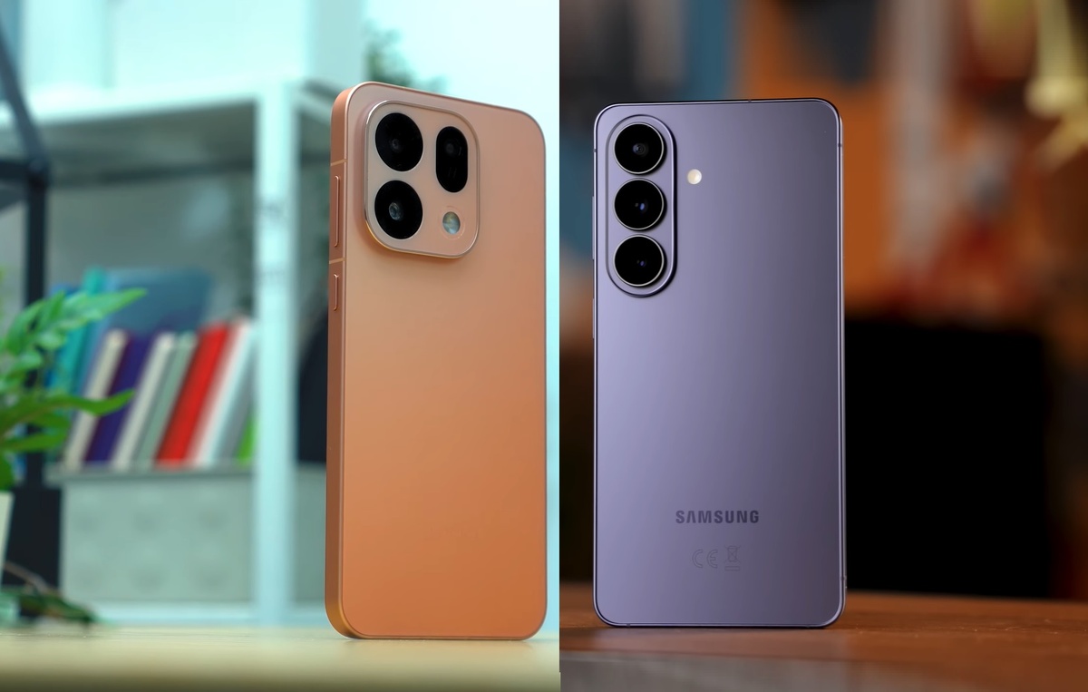 OPPO Find X9s слева и Galaxy S26 справа