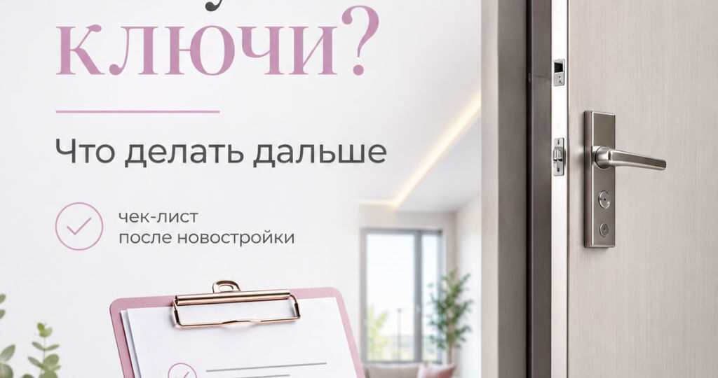 🔑 Получили ключи от новостройки. Что делать дальше?