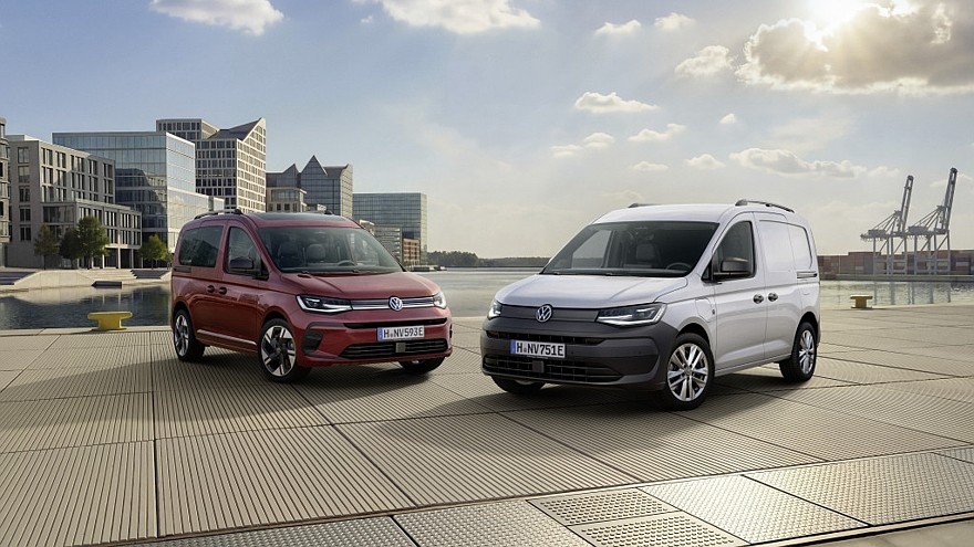    На фото: обновлённые минивэн и фургон Volkswagen Caddy